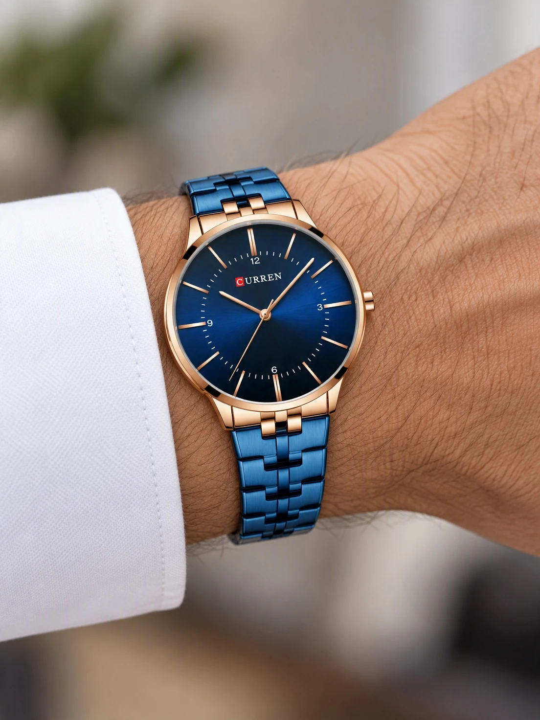 Blue Sunray Rose Bracelet — view 5