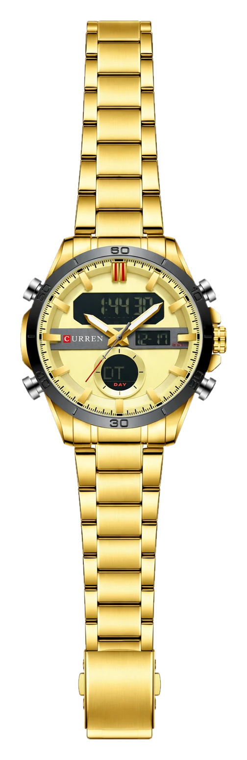 Gold Dual-Display Digital Steel — view 1