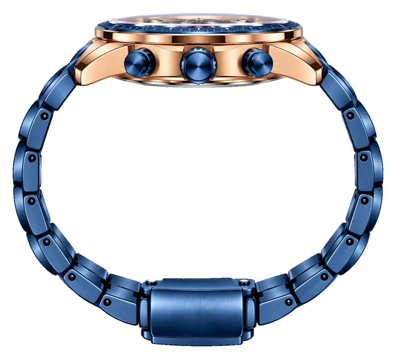Blue Skeleton Chronograph Steel — view 4