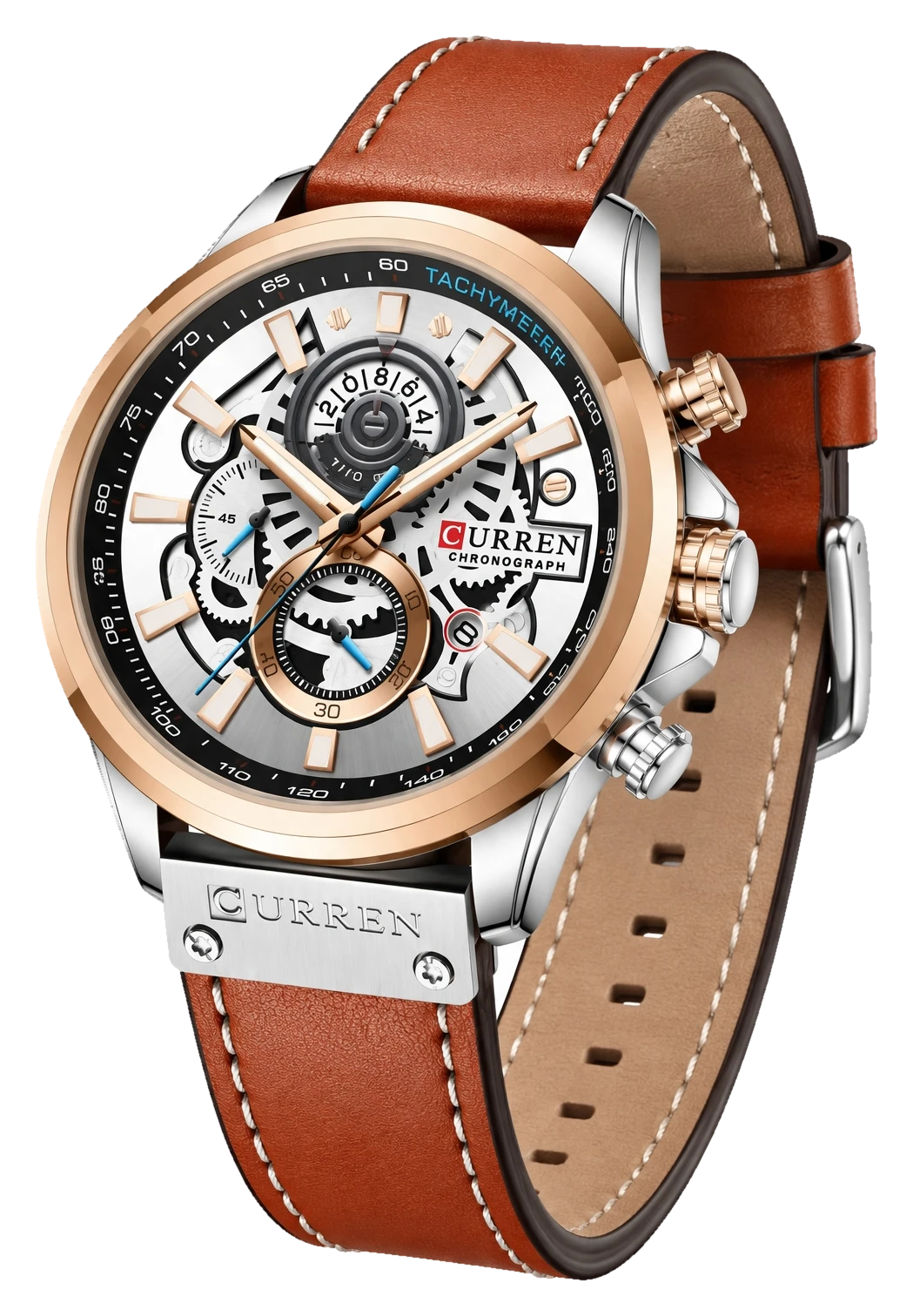 Rose Skeleton Chronograph Leather — view 2