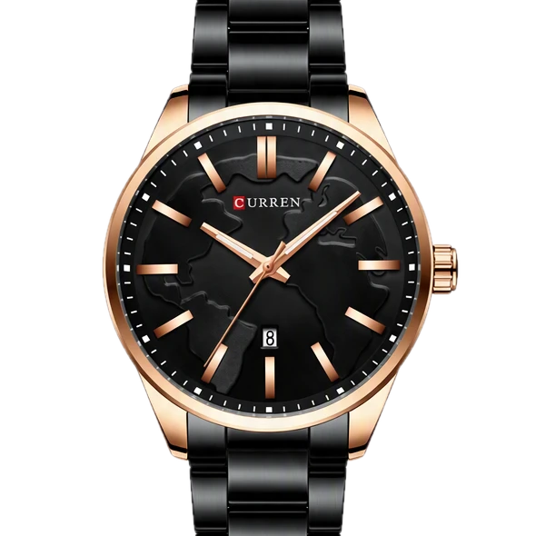 Atlas Dial Rose Black Steel