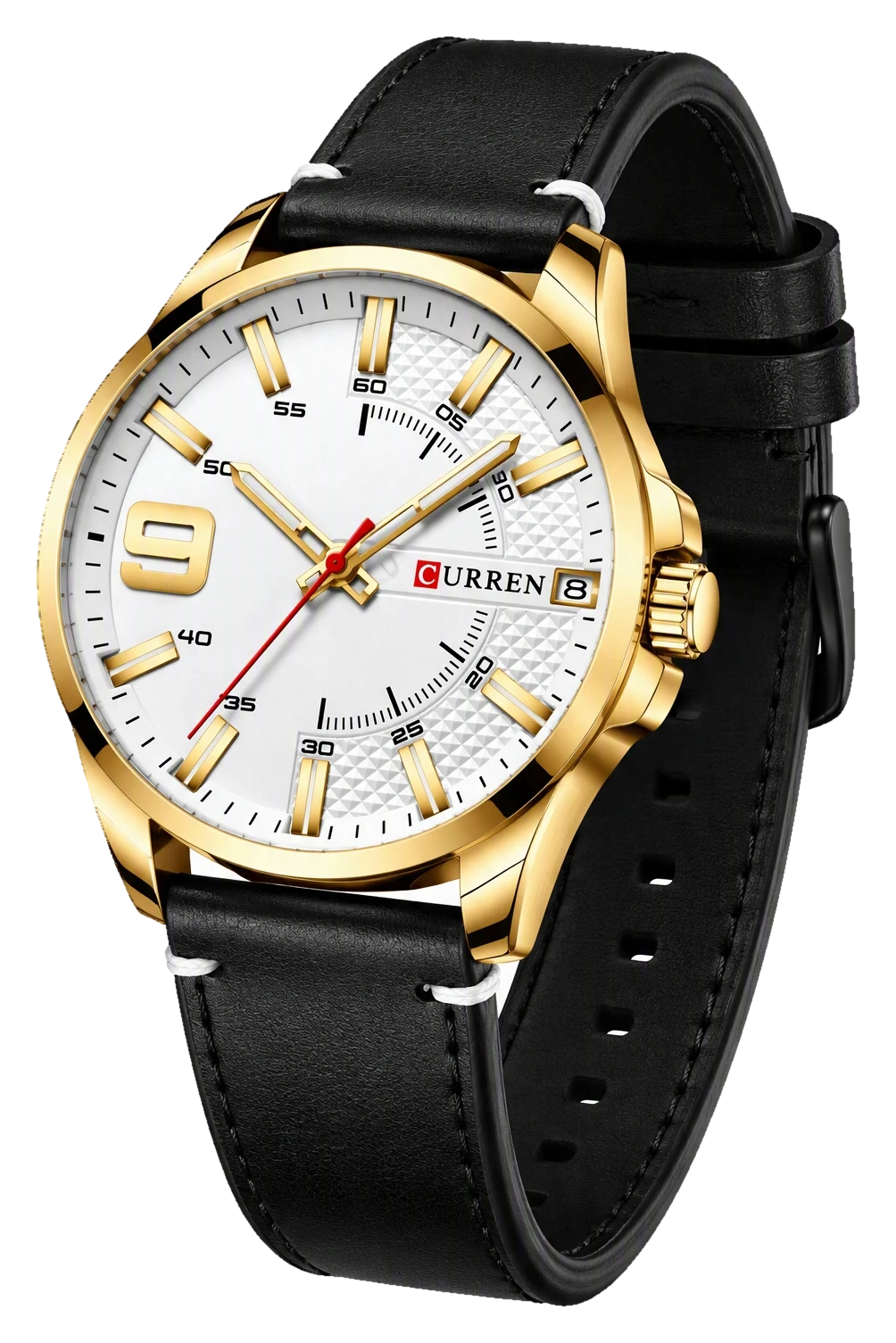 Gold Ivory Textured Date Leather — view 2