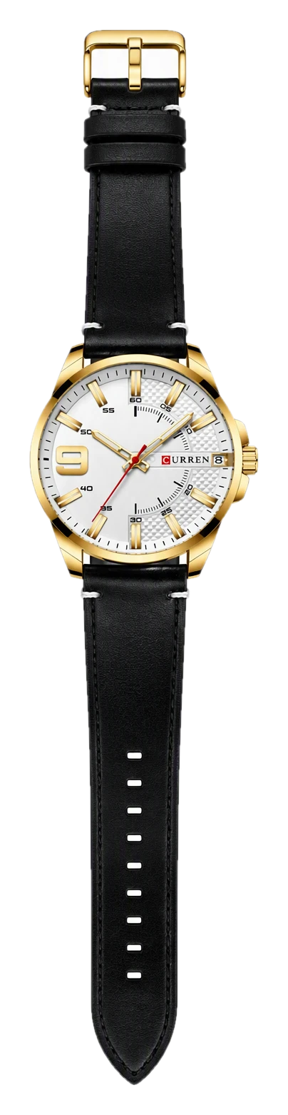 Gold Ivory Textured Date Leather — view 1