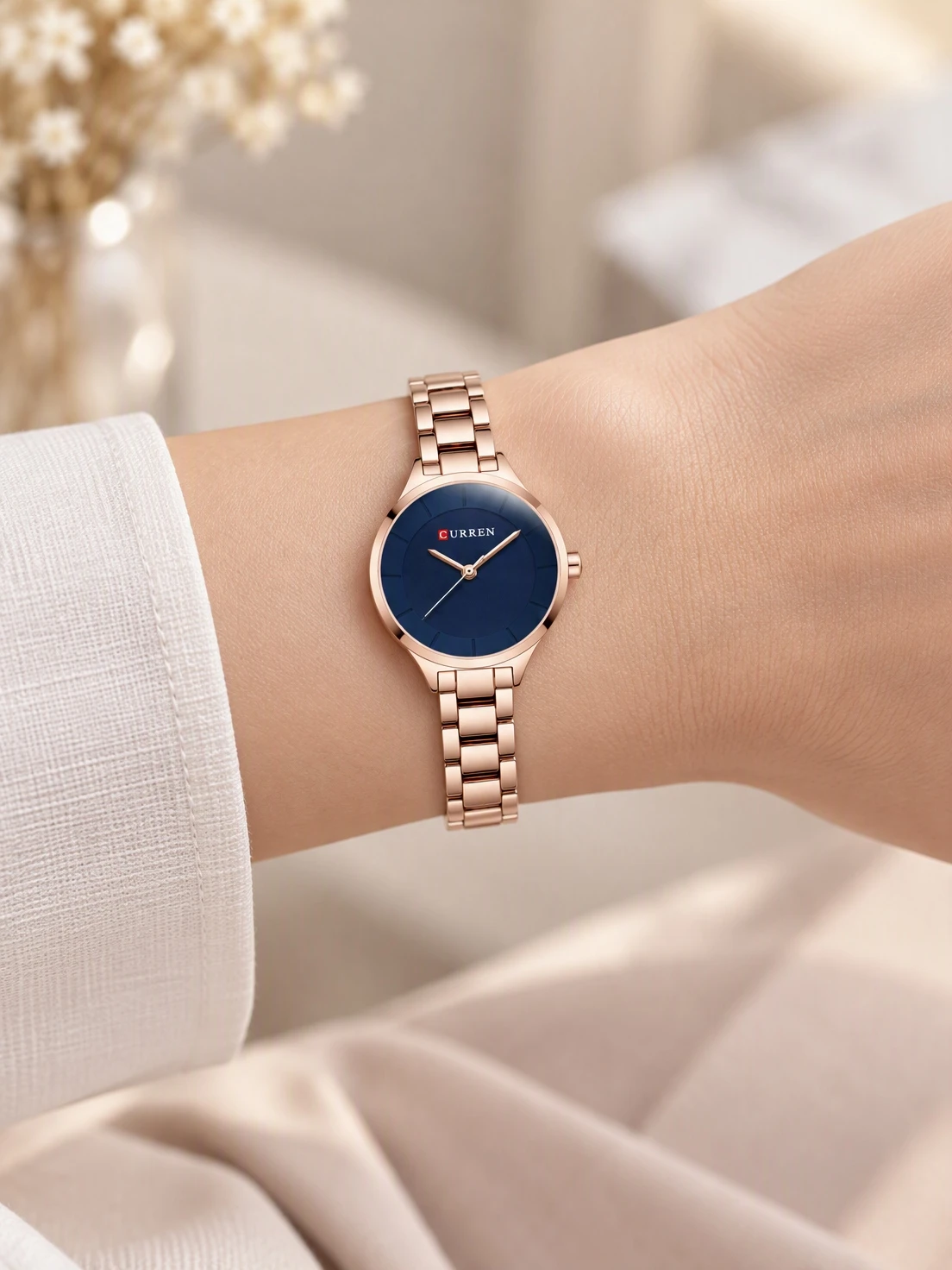 Navy Minimal Rose Bracelet — view 5